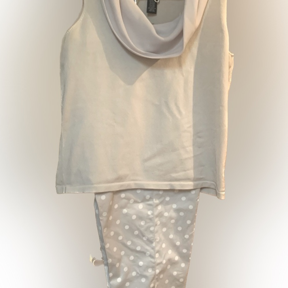 Jones New York Signature Series Fitted pearly silver grey size L -pants sold sep